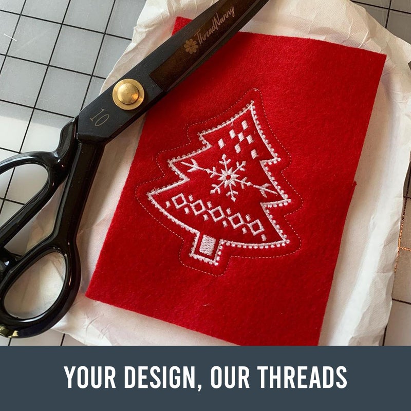 ThreadNanny Huge 5500yards Cone Spool Bobbin Thread White Machine Embroidery - ThreadNanny Brand (Two Pack, White/Black) - Image 5